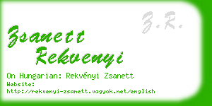 zsanett rekvenyi business card